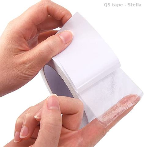 Nastro biadesivo in carta velina bianca lucida per adesivo con sigillo di cera