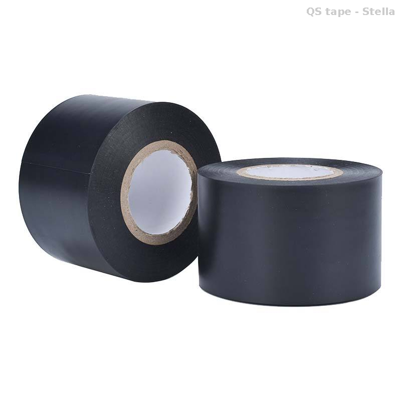 Nastro adesivo per tubi autoadesivo resistente e impermeabile in PVC di colore nero che avvolge il nastro adesivo in argento